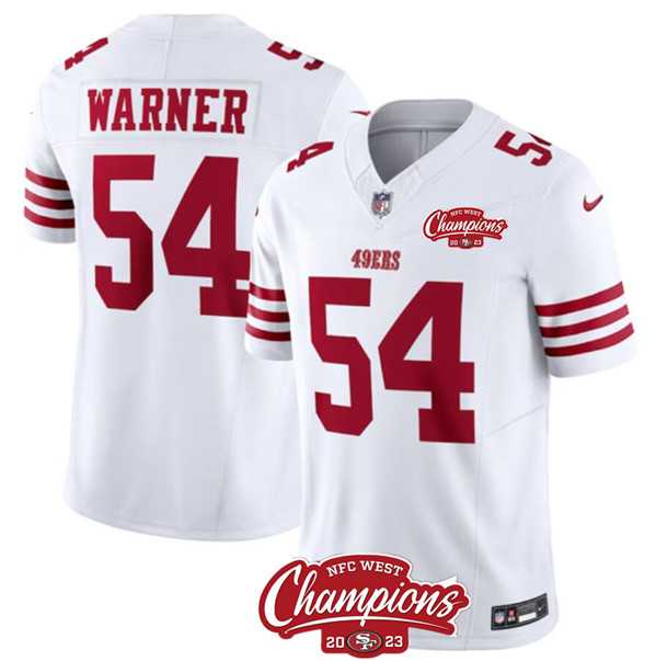 Men & Women & Youth San Francisco 49ers #54 Fred Warner White 2023 F.U.S.E. NFC West Champions Patch Stitched Jersey,We sell and wholesale Men & Women & Youth San Francisco 49ers #54 Fred Warner White 2023 F.U.S.E. NFC West Champions Patch Stitched Jersey on line form chian!